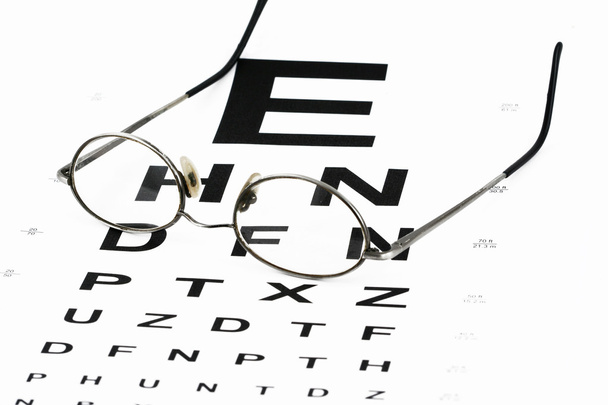 Carta ocular con gafas
 - Foto, imagen
