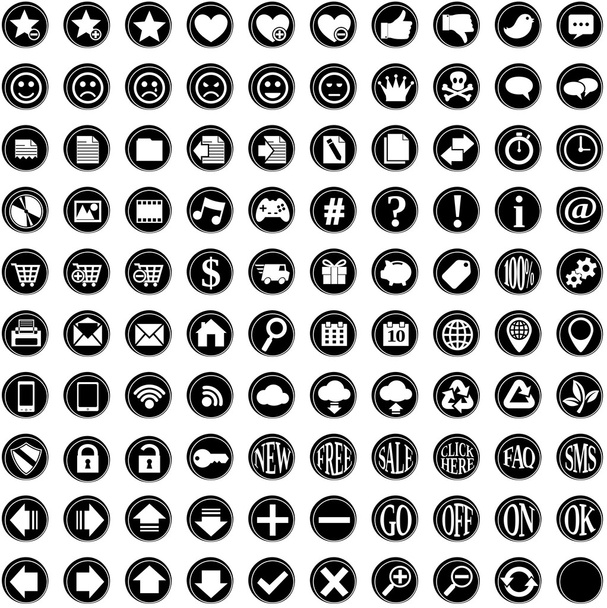 Conjunto de iconos vectoriales
 - Vector, imagen
