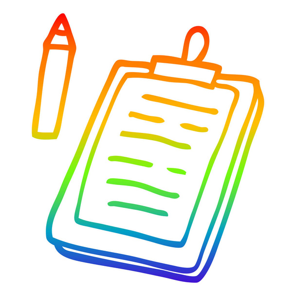 linea gradiente arcobaleno disegno cartone animato clip board
 - Vettoriali, immagini