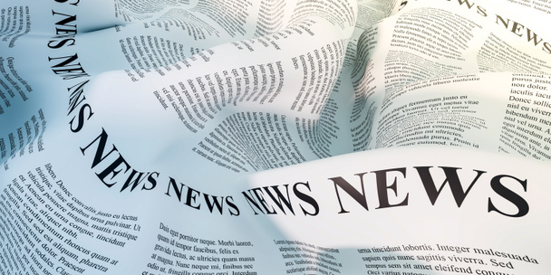 Abstract newspaper background, original 3d rendering - Photo, Image