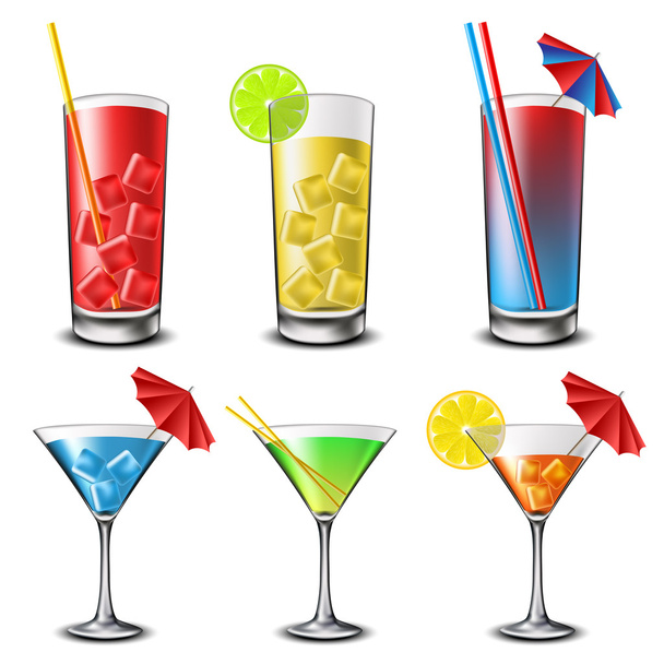 Cocktailset - Vektor, Bild