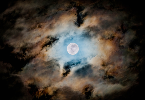 Full moon black background backdrop detail surface - Photo, Image