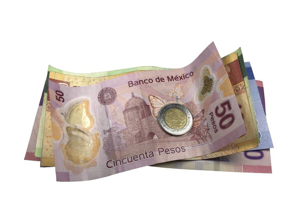 Група мексиканських песо білків ізольовані на білому тлі
 - Фото, зображення