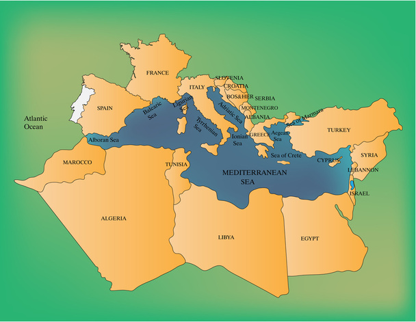 Mer Méditerranée
 - Vecteur, image