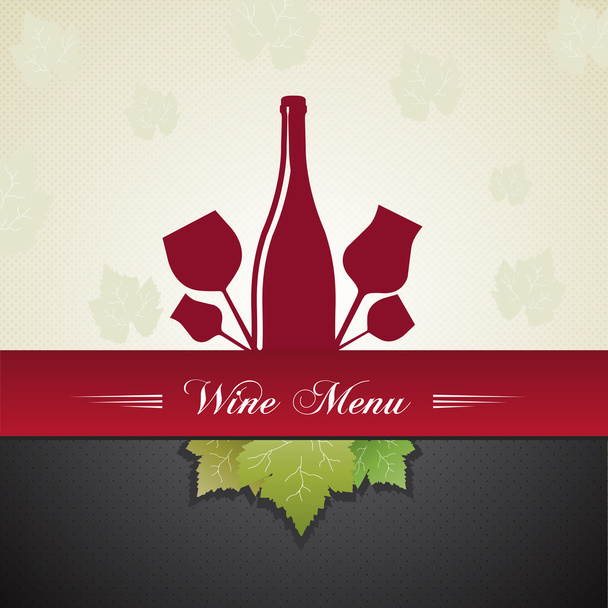 Capa de menu de vinho
 - Vetor, Imagem