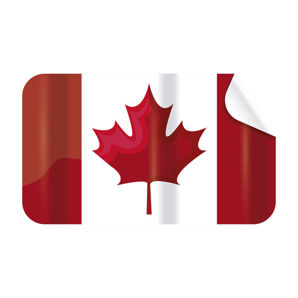 vlajka Kanady, Vlastenecká ikona - Vektor, obrázek