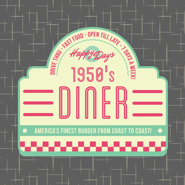 1950s Diner Style Logo Design - Vector, Image