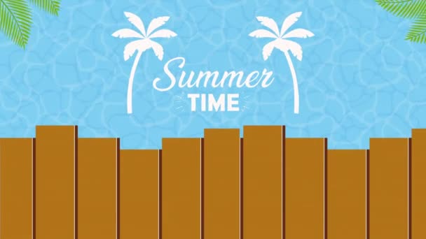 nyári idő vakáció, 4k videó animáció - Felvétel, videó