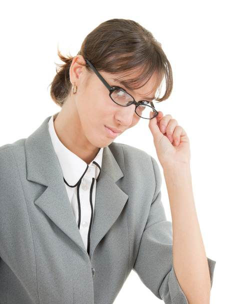 Portrait of a business woman in glasses - Фото, изображение