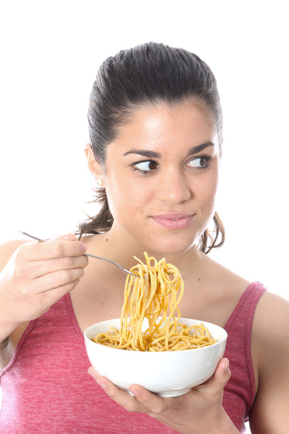 Houkutteleva nuori nainen syö
 - Valokuva, kuva
