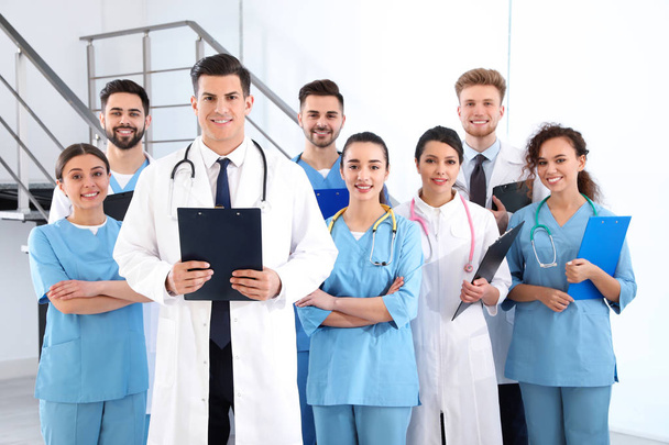 Team of medical workers in hospital. Unity concept - Photo, image
