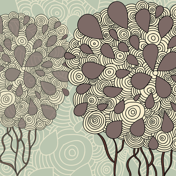 Illustrazione del vettore del doodle dell'albero decorato disegnato a mano
 - Vettoriali, immagini
