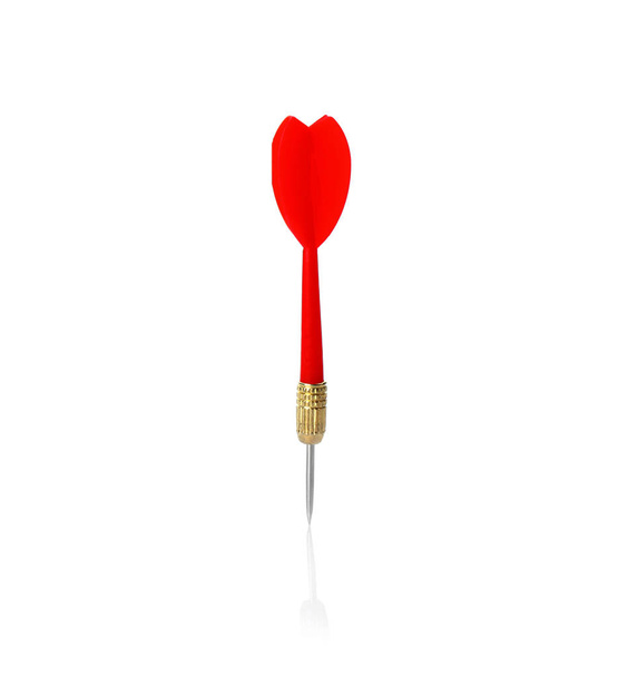 Red dart arrow for game on white background - Foto, Imagem