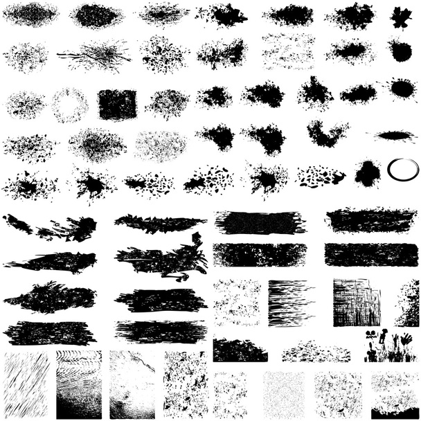 Large set of grunge textures - Vector, Image