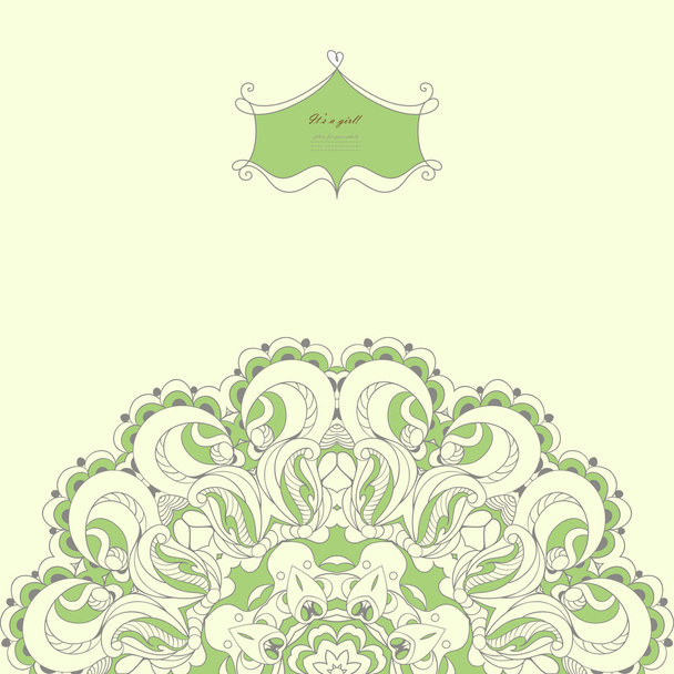 Beautiful lace pattern background vector - Wektor, obraz