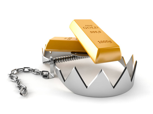 Gold with bear trap - Photo, Image