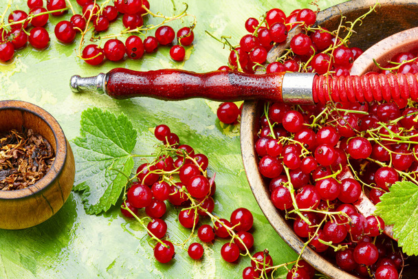 Hookah smoking with red currant - Photo, Image