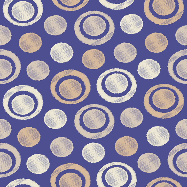 Bezproblémový abstraktní vzor ve stylu Klikyháky s obrázkem prstenů a kruhů. - Vektor, obrázek