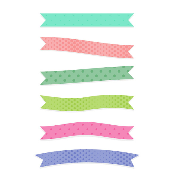 cute set of ribbons design - Διάνυσμα, εικόνα