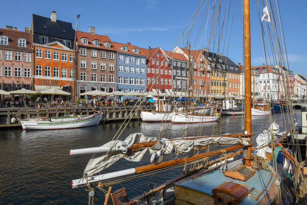 The Nyhavn canal at Copenhagen on Denmark - Φωτογραφία, εικόνα