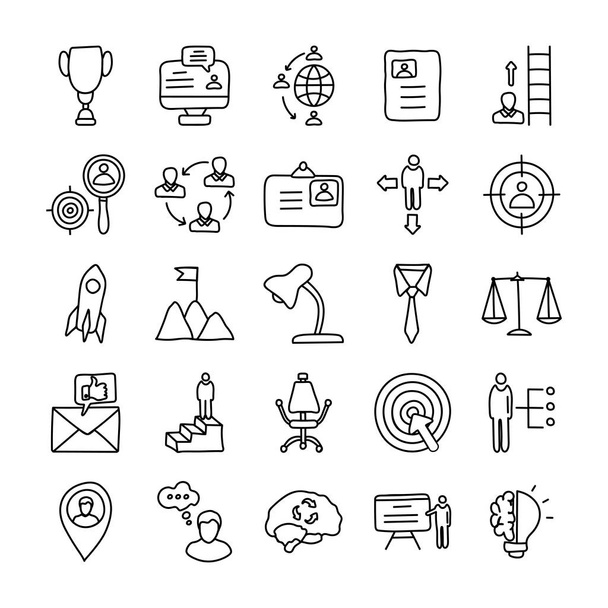 Leadership icons pack having line icons in editable form. Grab this pack if you have any kind of related upcoming projects - Vector, Image