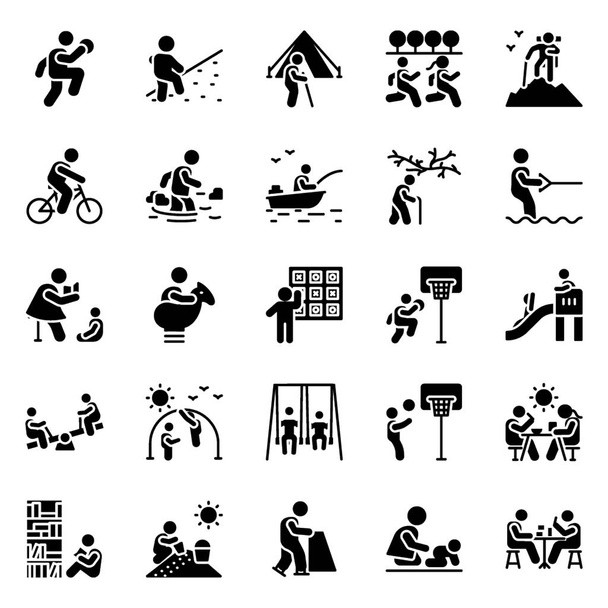 Jetez un œil à ce pack d'icônes scolaires enrichies de pictogrammes solides de concepts liés à la scolarité. Optez pour cet ensemble incroyable qui est facile à éditer et à utiliser
.  - Vecteur, image