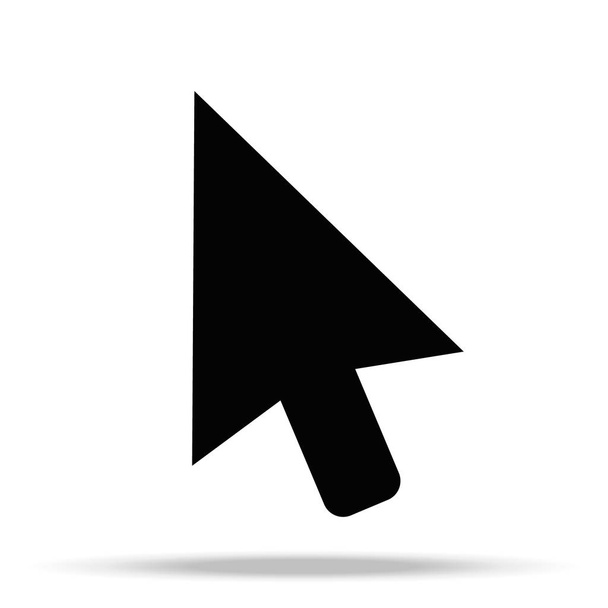 Ícone de cursor em estilo moderno plana isolada no fundo branco. Símbolo da página do ícone do cursor para o logotipo do ícone do cursor do design do seu site, aplicativo, interface do usuário. Ícone do cursor Ilustração vetorial. Clique no símbolo de seta do mouse
 - Vetor, Imagem