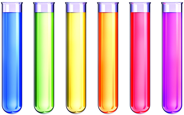 Tubes à essai colorés
 - Photo, image