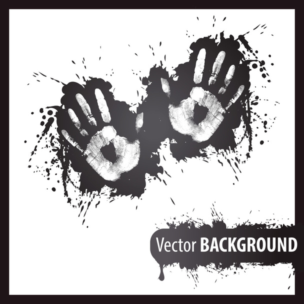 Left and right hand print background - Vecteur, image