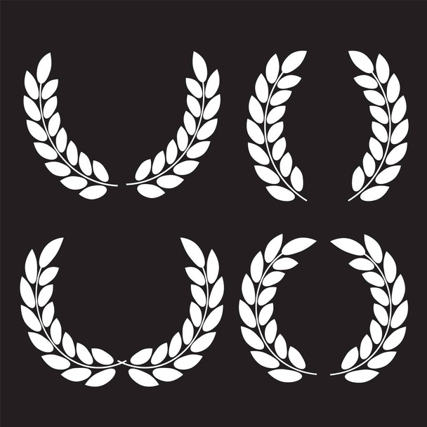 Set of laurel wreaths. Icon laurel wreat - Vector, Image
