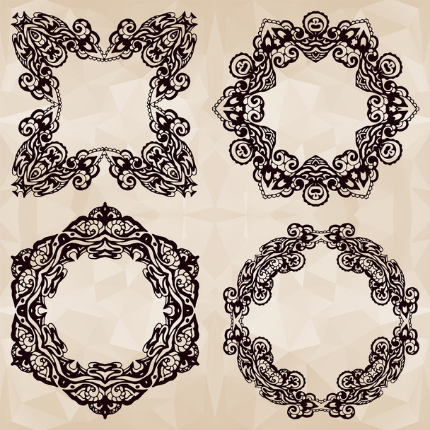 Vector decorative frames (set 23) - Vector, Image