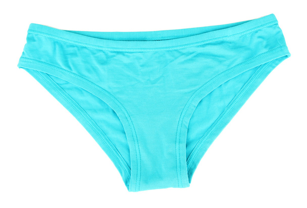 Blue panties, isolated on white - Фото, изображение