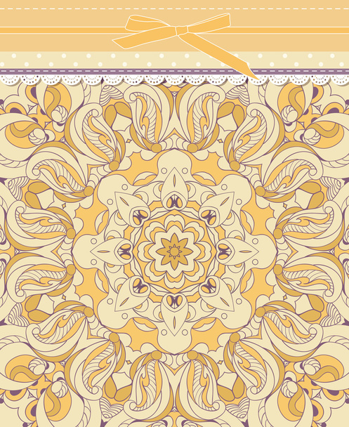 Beautiful lace pattern background vector - Vetor, Imagem