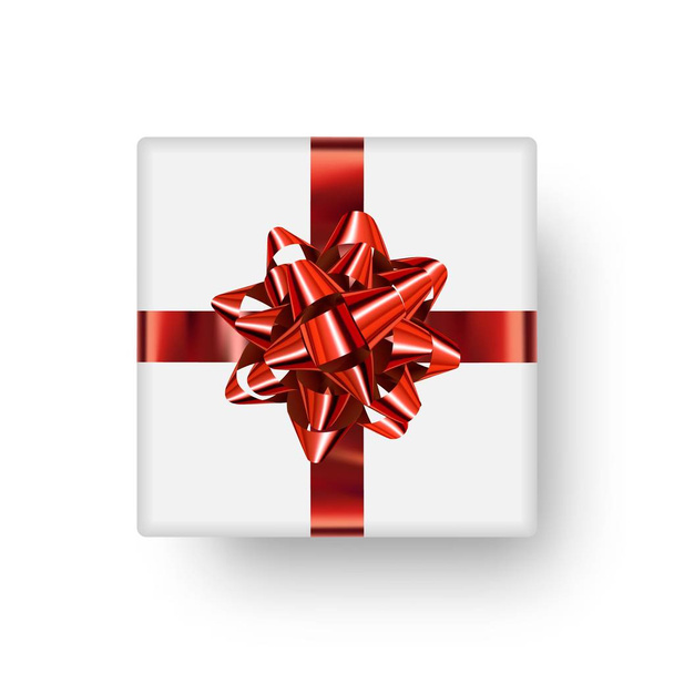 Realistic gift box for decorations. - Vector, Image