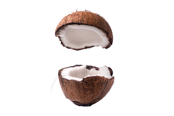 poloviční izolovaný kokos - Fotografie, Obrázek
