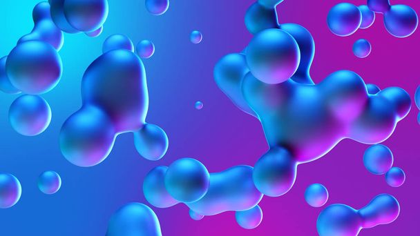 3d render Abstract Motion minimal art liquid background - Photo, Image