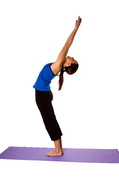 Woman in Yoga Position - Фото, изображение
