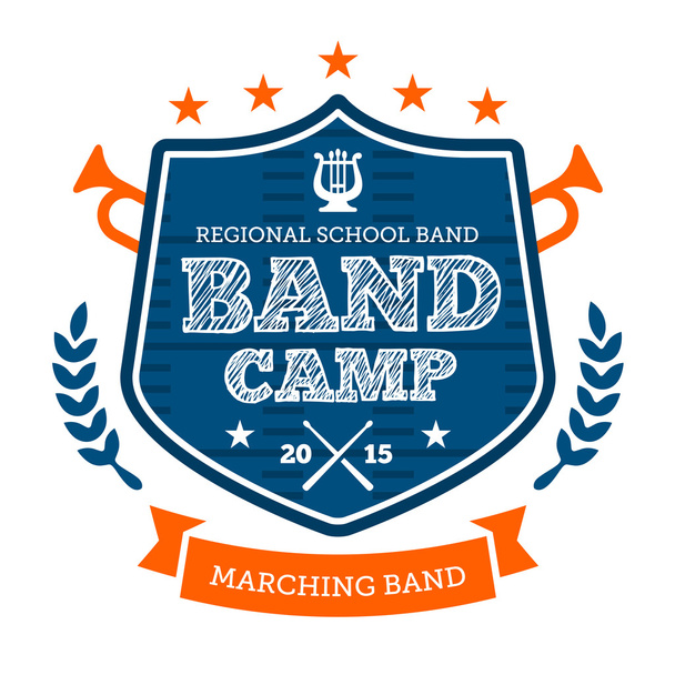 Band camp emblem - Vector, Image