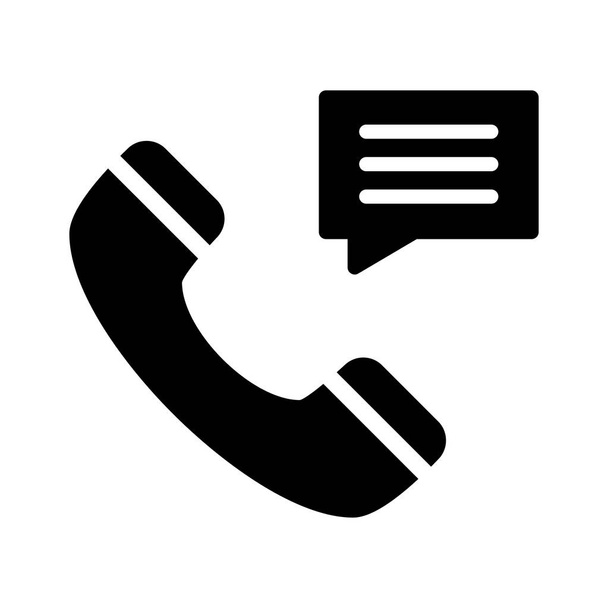 telefoon glyph platte Vector Icon - Vector, afbeelding