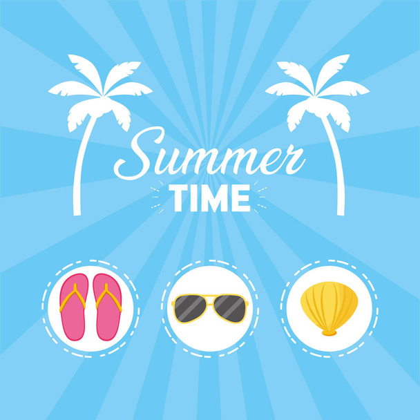 summer time holiday - Vector, afbeelding