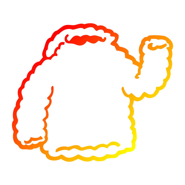 meleg színátmenet vonal rajz karikatúra Fleece kapucnis - Vektor, kép