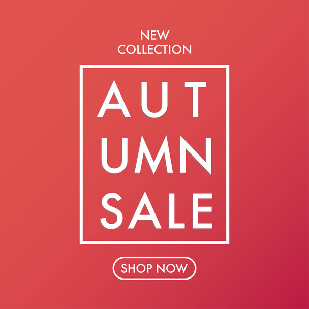 autumn sale banner soft warm colors vector - Вектор,изображение