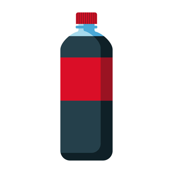 Cola fles donker water rood label vector - Vector, afbeelding