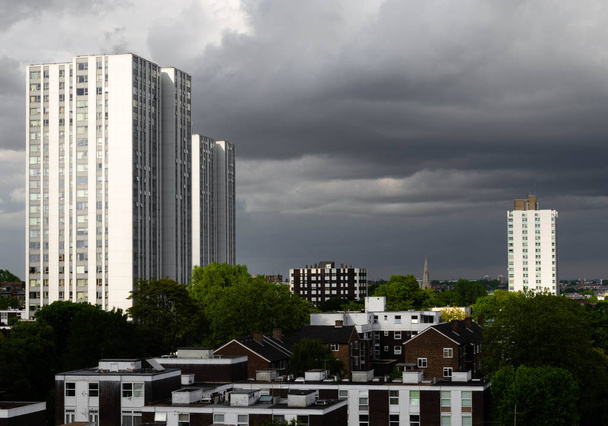High Rise Sosyal Konut Flats Kuzey Londra İngiltere - Fotoğraf, Görsel