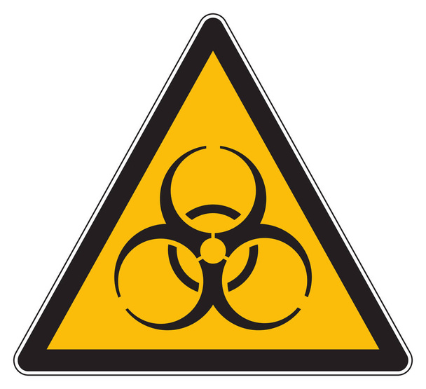 Yellow warning biohazard sign - Photo, Image
