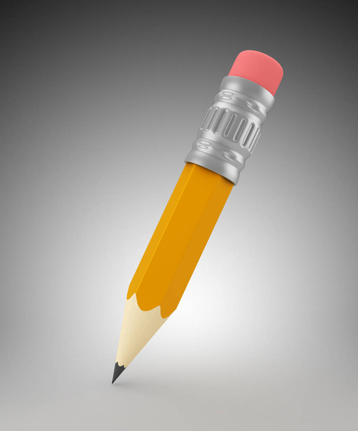 Ołówek tło-3D Render - Zdjęcie, obraz