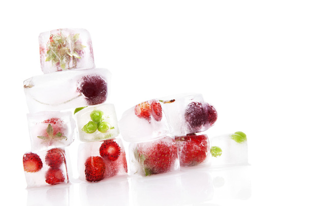 Fruit frozen in ice. - Fotó, kép