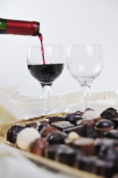 Wine and chocolate - Foto, Bild