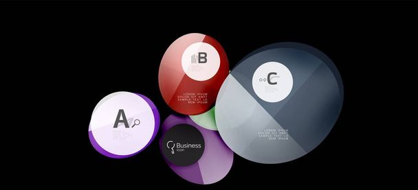Info graphics circles background. Success icon symbol. Vector info graphic design. Creative vector element. Decoration element - Vector, Image