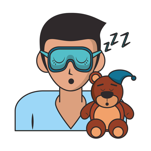 Dibujos animados para dormir y descansar
 - Vector, imagen